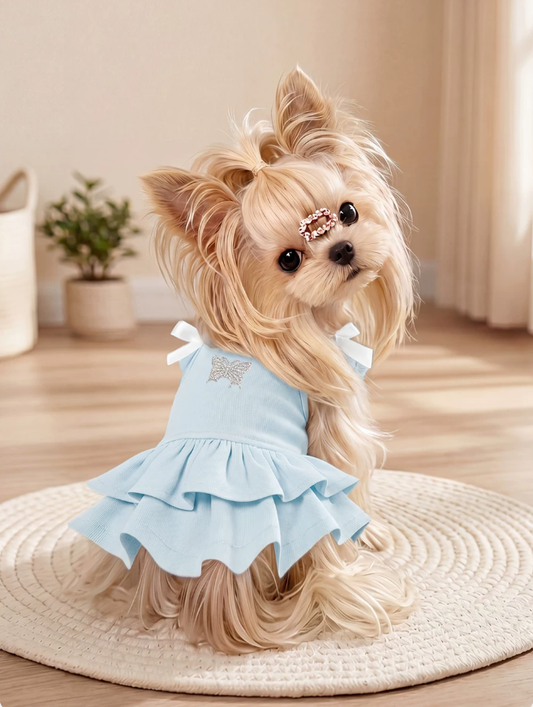 Butterfly Sleeve Pet Princess Dress Couture