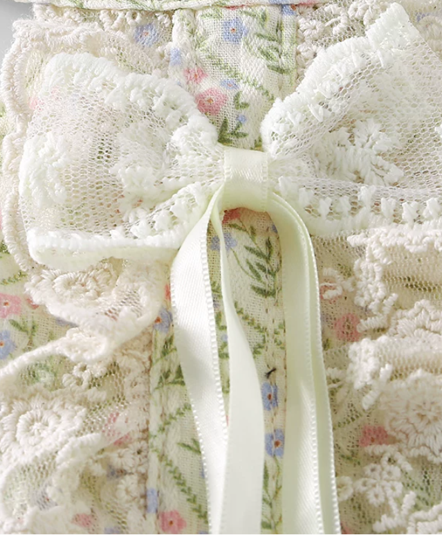 Romantic Floral Suspender Mini Dog Dress