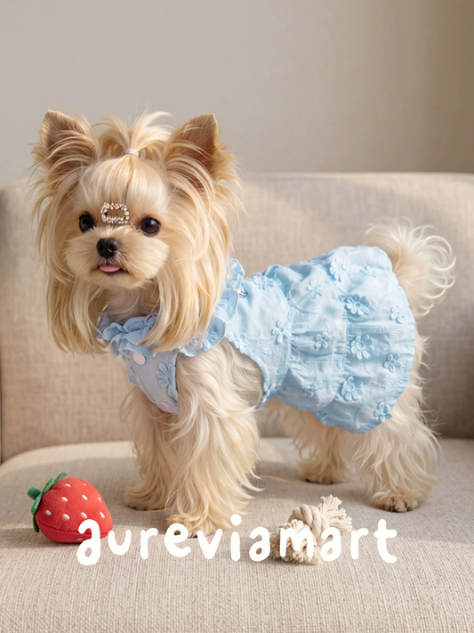 2026 Pet Couture Ruffle Hem Princess Dress