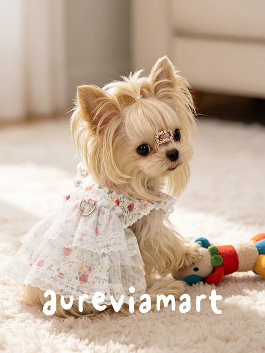 Floral Garden Walk Harness Puppy Dress
