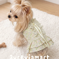 Romantic Floral Suspender Mini Dog Dress