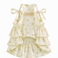 Puffy Suspender Floral Garden Puppy Dress