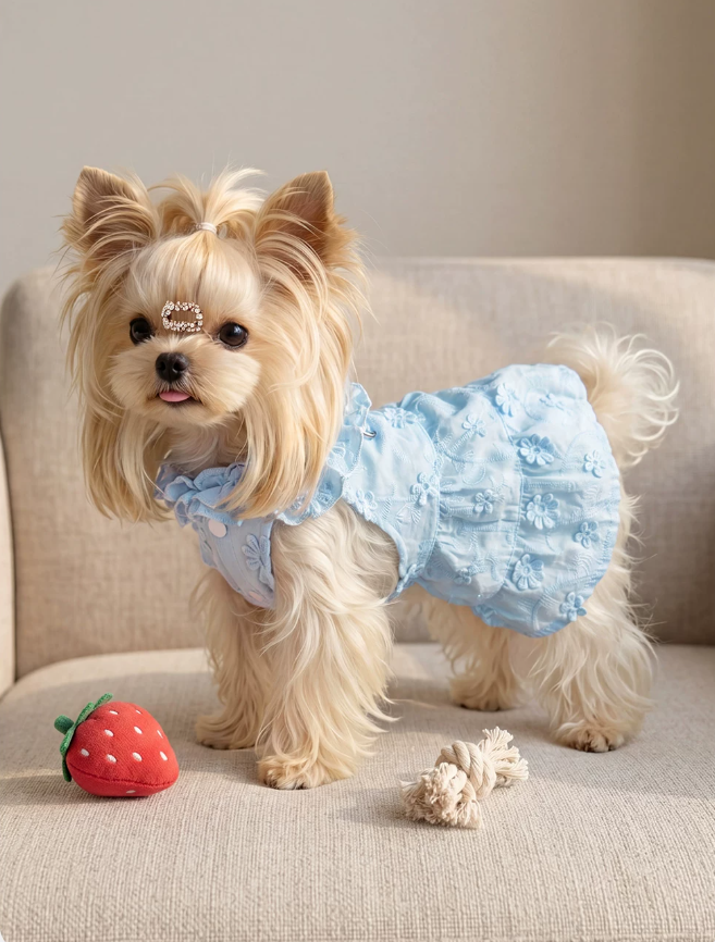 2026 Pet Couture Ruffle Hem Princess Dress