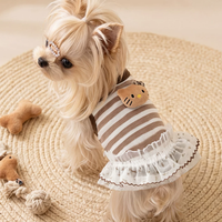 Striped Ruffle Tank Dress for Small Dogs