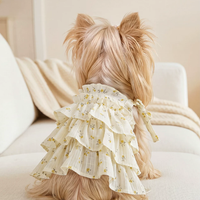 Puffy Suspender Floral Garden Puppy Dress