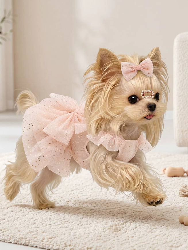 Classic Lace Princess Dress for Small Breeds