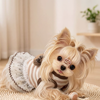 Striped Ruffle Tank Dress for Small Dogs