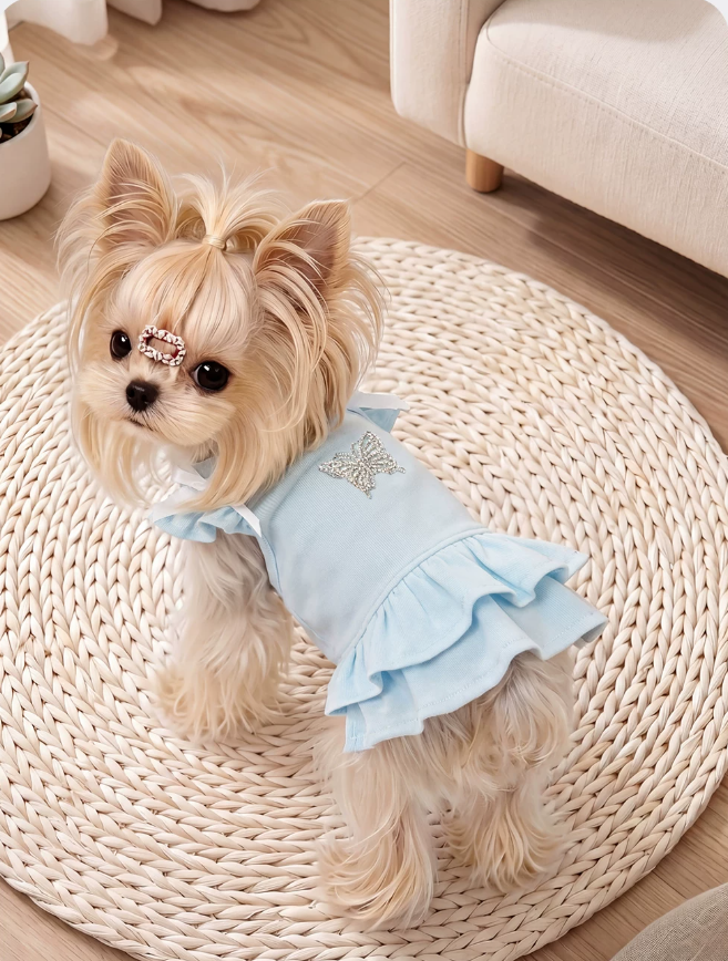 Butterfly Sleeve Pet Princess Dress Couture