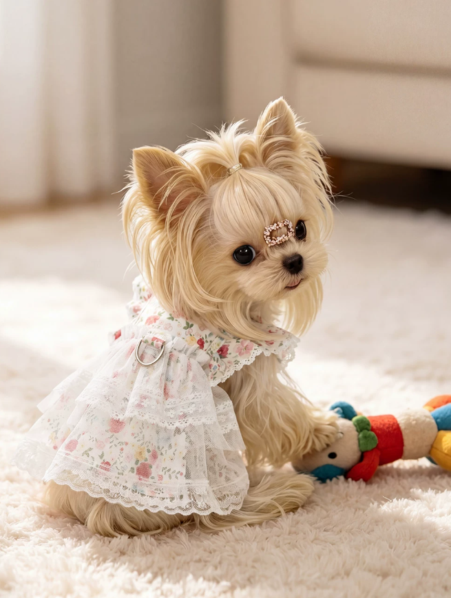 Floral Garden Walk Harness Puppy Dress