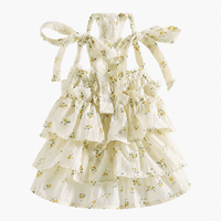 Puffy Suspender Floral Garden Puppy Dress