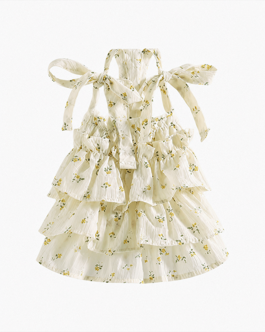 Puffy Suspender Floral Garden Puppy Dress