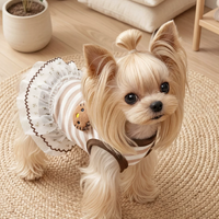 Striped Ruffle Tank Dress for Small Dogs