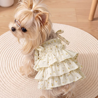 Puffy Suspender Floral Garden Puppy Dress