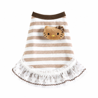 Striped Ruffle Tank Dress for Small Dogs