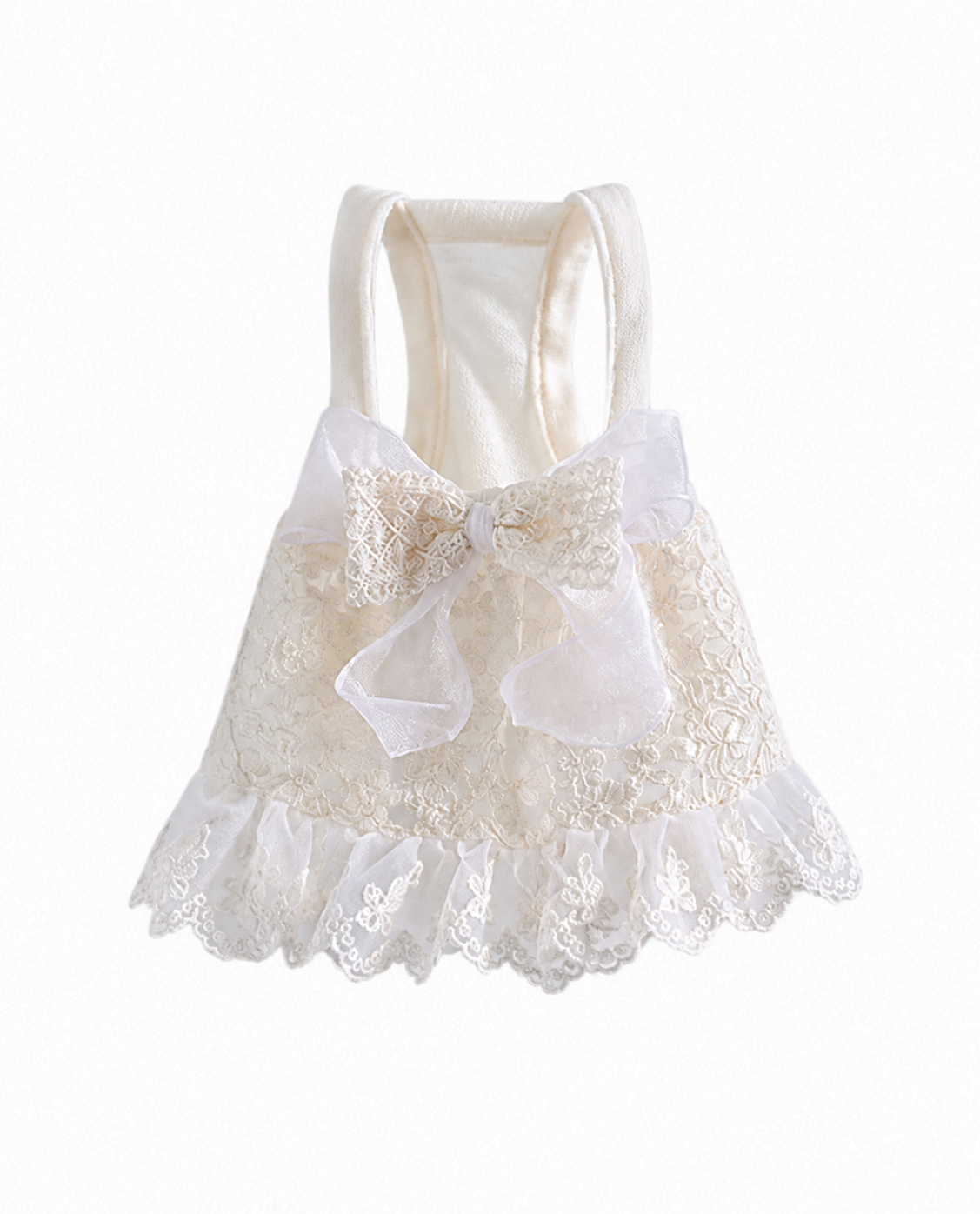 Elegant Lace Suspender Ceremony Pet Dress