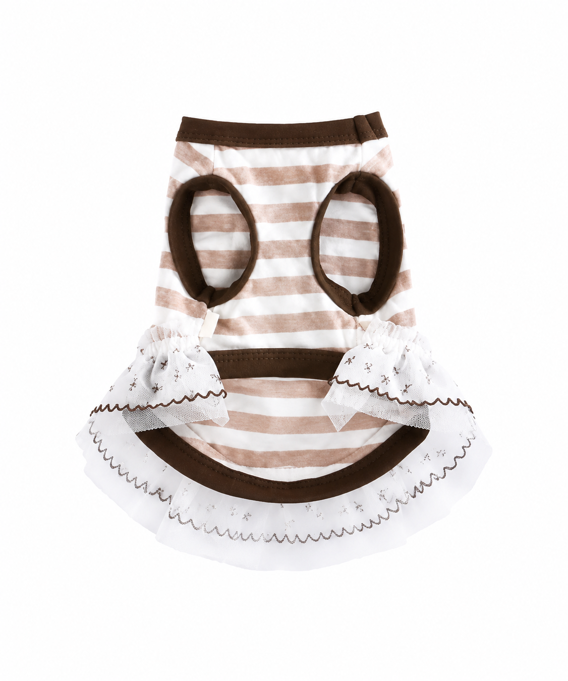 Striped Ruffle Tank Dress for Small Dogs