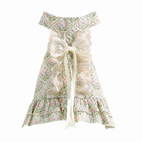 Romantic Floral Suspender Mini Dog Dress